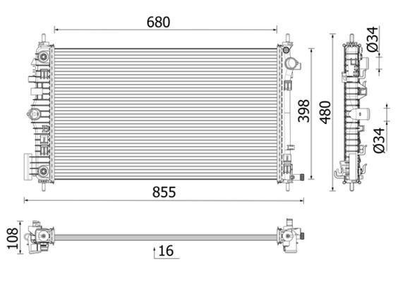 MAHLE CR 2698 000P Radiator, engine cooling