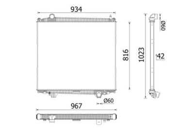 Radiator, engine cooling MAHLE CR 2723 000P