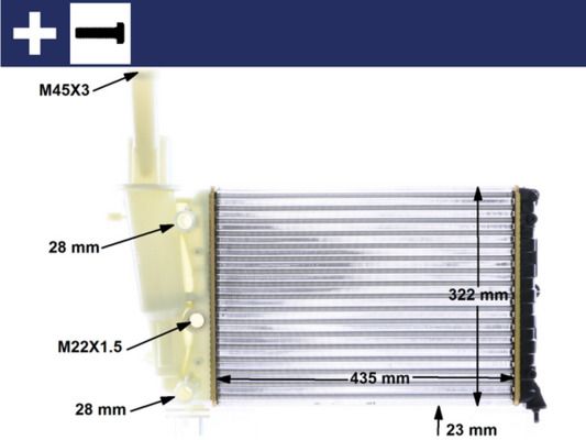 MAHLE CR 351 000S Radiator, engine cooling