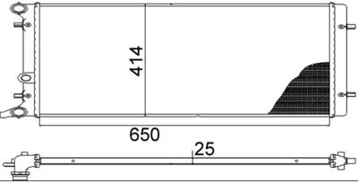 Radiator, engine cooling MAHLE CR 368 001S