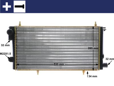 Radiator, engine cooling MAHLE CR 431 000S
