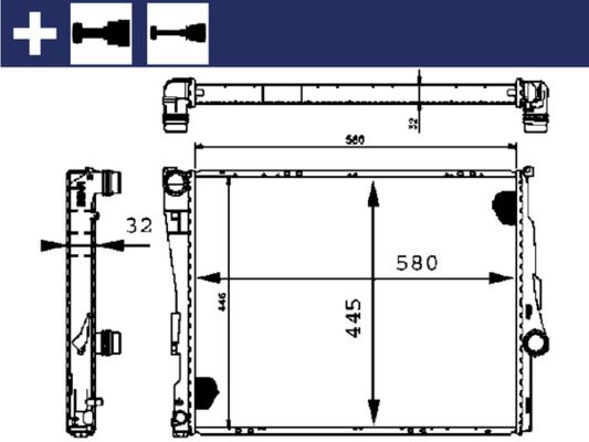MAHLE CR 455 000S Radiator, engine cooling
