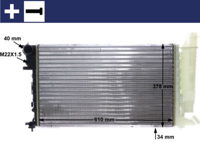 Radiator, engine cooling MAHLE CR 481 000S
