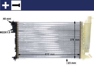 Radiator, engine cooling MAHLE CR 487 000S