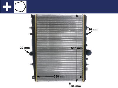Radiator, engine cooling MAHLE CR 590 000S