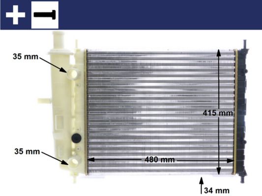 MAHLE CR 599 000S Radiator, engine cooling