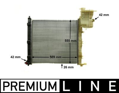 Radiator, engine cooling MAHLE CR 714 000P