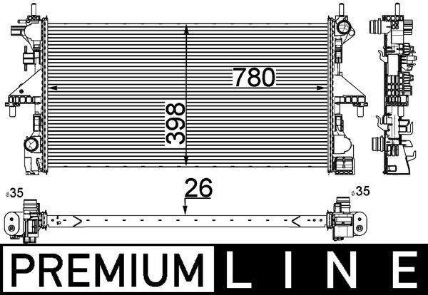 MAHLE CR 808 000P Radiator, engine cooling