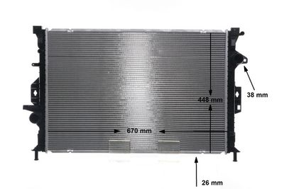 Radiator, engine cooling MAHLE CR 814 000S