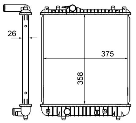MAHLE CR 837 000S Radiator, engine cooling