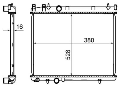 Radiator, engine cooling MAHLE CR 850 000S