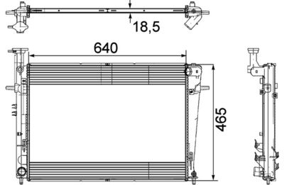 Radiator, engine cooling MAHLE CR 908 000P
