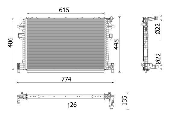MAHLE CR 959 001P Radiator, engine cooling