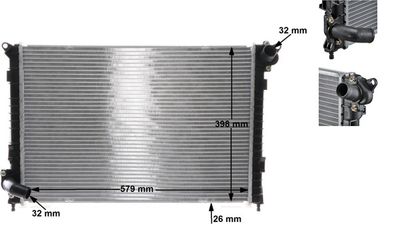 Radiator, engine cooling MAHLE CR 985 000S
