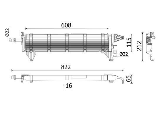 MAHLE CRE 1 000P Radiator, traction battery