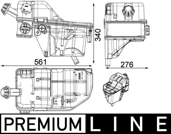 MAHLE CRT 134 000P Expansion Tank, coolant