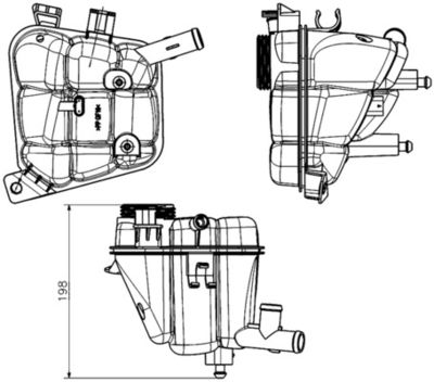 Expansion Tank, coolant MAHLE CRT 231 000S