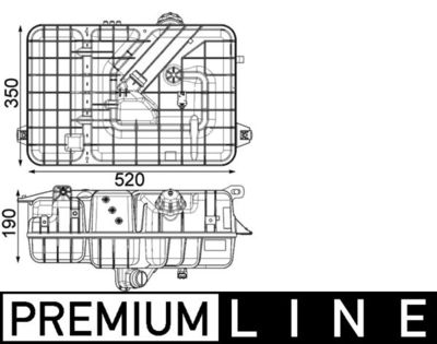 Expansion Tank, coolant MAHLE CRT 235 000P