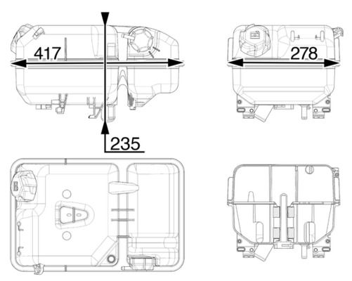 MAHLE CRT 237 000P Expansion Tank, coolant
