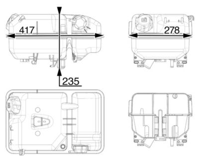 Expansion Tank, coolant MAHLE CRT 237 000P