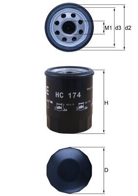 MAHLE HC 174 Hydraulic Filter, automatic transmission