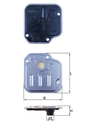 Hydraulic Filter, automatic transmission MAHLE HX 244