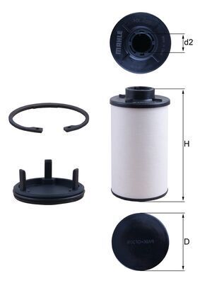 Hydraulic Filter, automatic transmission MAHLE HX 286 KIT
