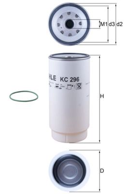 MAHLE KC 296D Fuel Filter