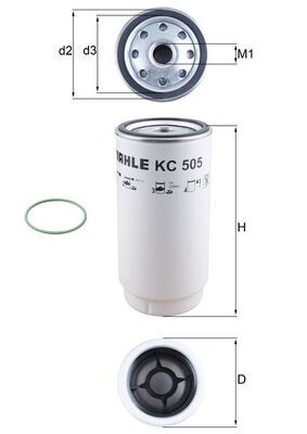 MAHLE KC 505D Fuel Filter