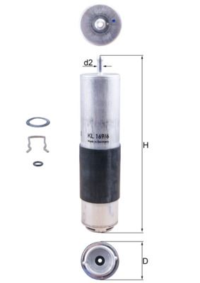 MAHLE KL 169/6D Fuel Filter