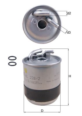 Fuel Filter MAHLE KL 228/2D