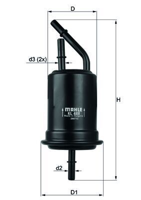 MAHLE KL 488 Fuel Filter