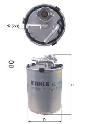 MAHLE KL 497D Fuel Filter