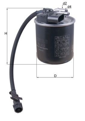 Fuel Filter MAHLE KL 912