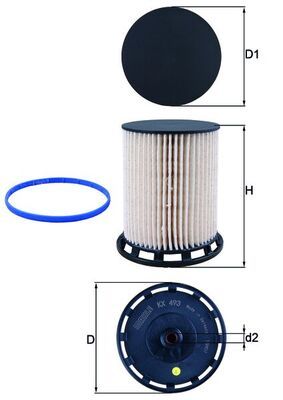Fuel Filter MAHLE KX 493D