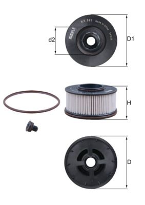 MAHLE KX 591D Fuel Filter