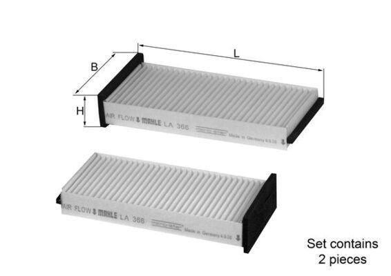 MAHLE LA 366/S Filter, cabin air