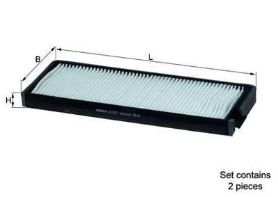 Filter, cabin air MAHLE LA 377/S