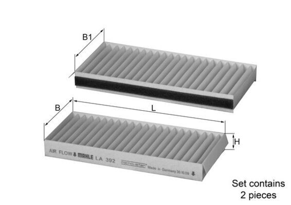 MAHLE LA 392/S Filter, cabin air