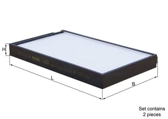 MAHLE LA 634/S Filter, cabin air