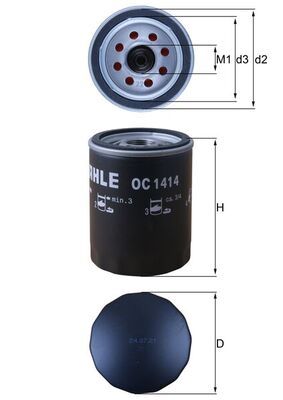 MAHLE OC 1414 Oil Filter