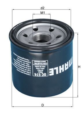 MAHLE OC 574 Oil Filter