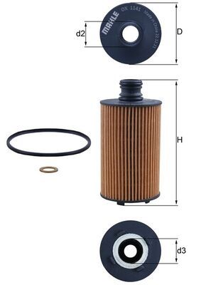 MAHLE OX 1141D Oil Filter