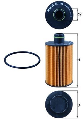 MAHLE OX 1145D Oil Filter