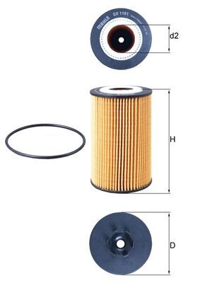 Oil Filter MAHLE OX 1161D