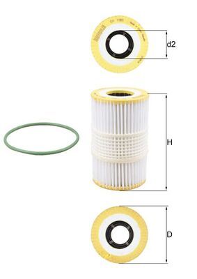 Oil Filter MAHLE OX 1185D