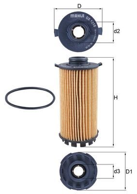 Oil Filter MAHLE OX 1218D