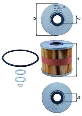Oil Filter MAHLE OX 122D