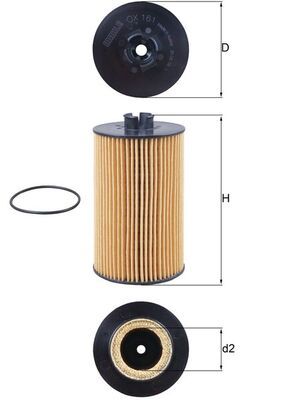 MAHLE OX 161D Oil Filter