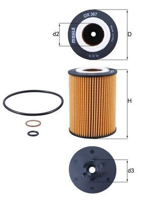 MAHLE OX 367D Oil Filter